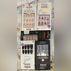 Lot of 5 sets of Nails, Kiss NIB